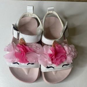 First Steps by Stepping Stones First Walker Flower Unicorn Ankle-Strap Sandals